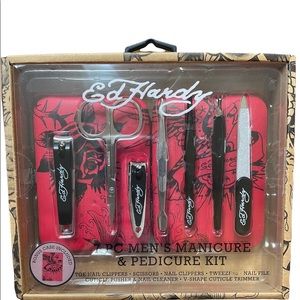 Ed Hardy 7 Piece Men’s Manicure & Pedicure Kit - NWB